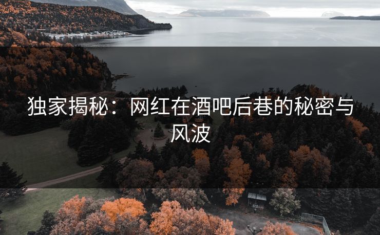 独家揭秘：网红在酒吧后巷的秘密与风波