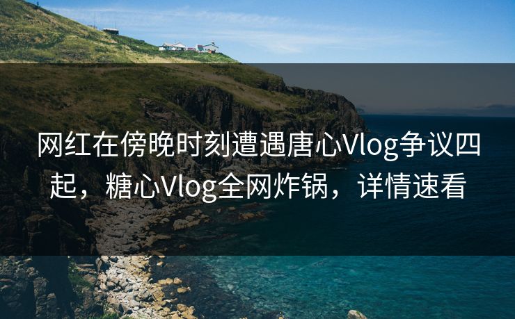 网红在傍晚时刻遭遇唐心Vlog争议四起，糖心Vlog全网炸锅，详情速看