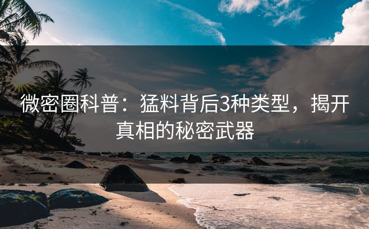微密圈科普：猛料背后3种类型，揭开真相的秘密武器