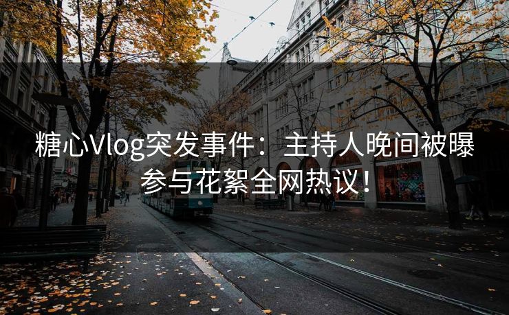 糖心Vlog突发事件：主持人晚间被曝参与花絮全网热议！